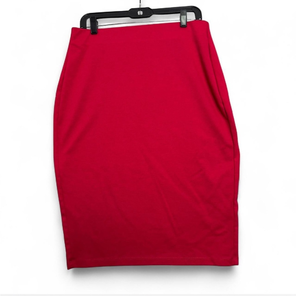 Red Bodycon‎ Pencil Skirt Cato Medium Stretchy Chic Christmas Valentines Color